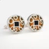 3309 R Large Round "Jewel" Cufflinks - Image 2