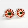 3309 R Large Round "Jewel" Cufflinks