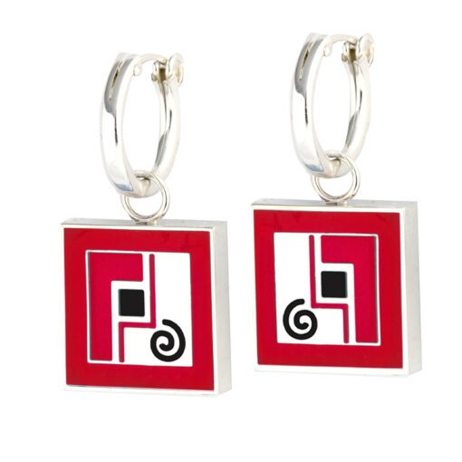 3044 B Large Art Deco Charm earrings