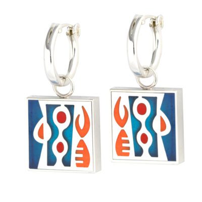 3044 Z Large Tribal Reversible Charm earrings