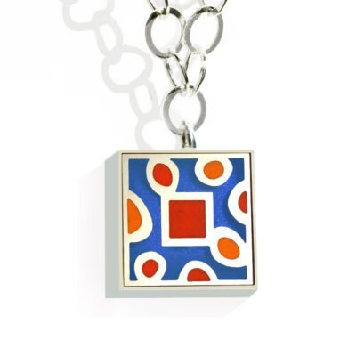 3268 R Medium Square "Jeweled" pendant
